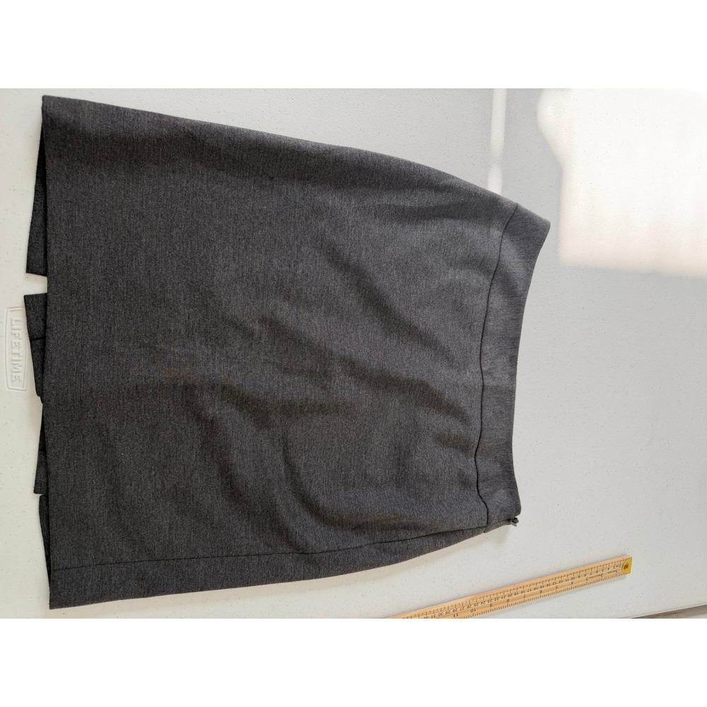 Ann Taylor‎ Loft Charcoal Gray Pencil Skirt Size 4 Lined Double Vent Career
